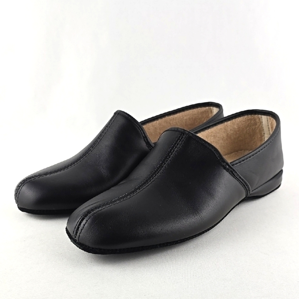 NWT Zero Stress Men's Black Matt Lightweight Slip-On Loafers Slippers 7W